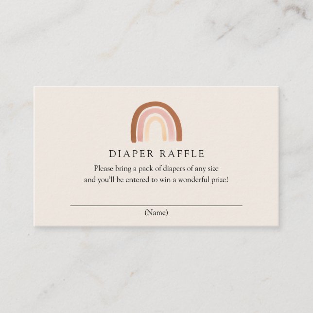 D'accompagnement Carte à rabat rose Rainbow Diaper (Devant)