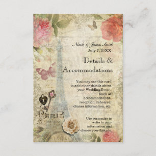 D'accompagnement Carte avec détail de serrure et clé aux roses rose
