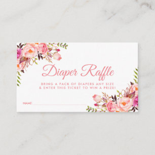 D'accompagnement Carte Billet de Baby shower rose-blanc