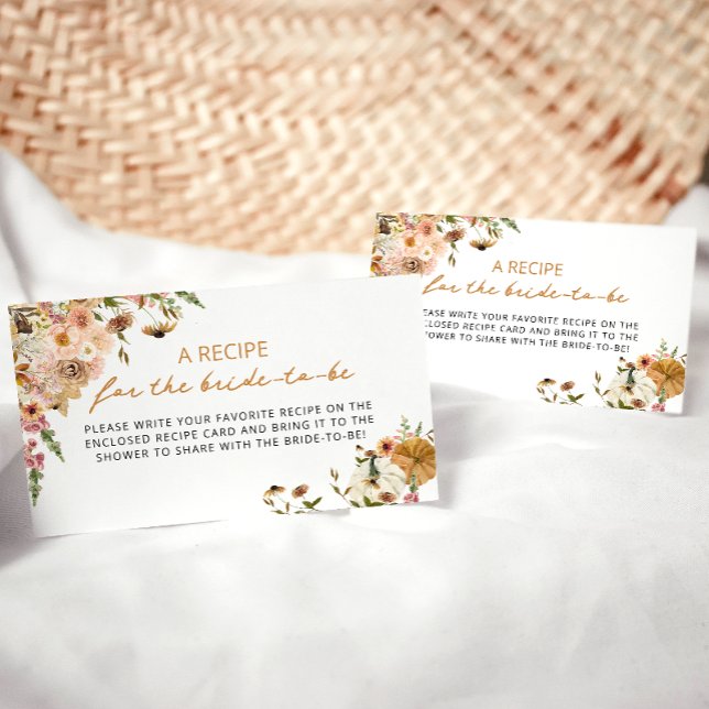 D'accompagnement Carte Boho Fall Bridal Recette Enclôture (Créateur téléchargé)