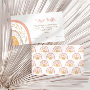 D'accompagnement Carte Boho PInk Rainbow Diaper Raffle Enclôture
