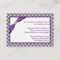 Carte Boîtier Polka violet, vert et blanc