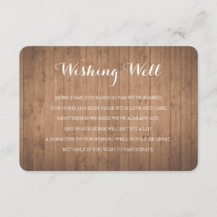 D'accompagnement Carte bonne de souhait rustique en bois