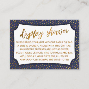 D'accompagnement Carte cadeau de toilette Marine Blue & Gold Confet