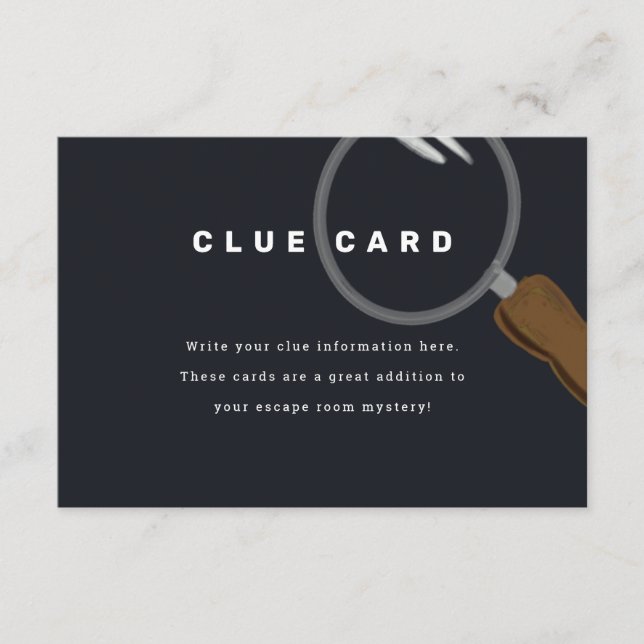 D'accompagnement Carte Clé Escape Room Party (Devant)