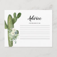 Carte conseil Taco à propos Love Cactus Blanc Flor