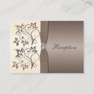 D'accompagnement Carte d'accueil Mocha et Ivory Floral