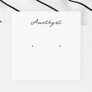 D'accompagnement Carte d'affichage Amethyst Earring Bijoux
