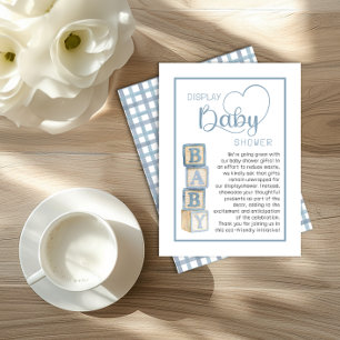 D'accompagnement Carte d'annonce de douche « Dusty Blue Display » p
