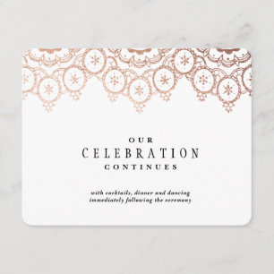 D'accompagnement Carte d'annonce de mariage délicate en or rose