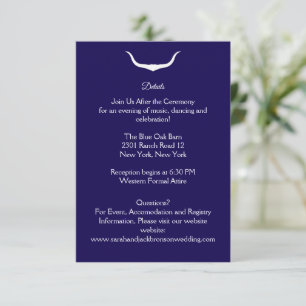 D'accompagnement Carte d'annonce de mariage Texas Longhorn