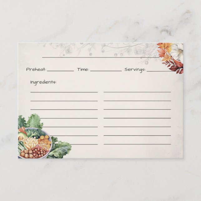 D'accompagnement Carte de base Soup Du Jour Recette (Devant)