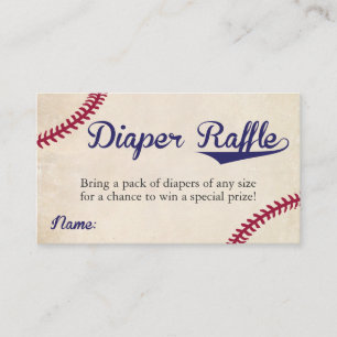 D'accompagnement Carte de billets de baseball Thème Diaper Raffle V
