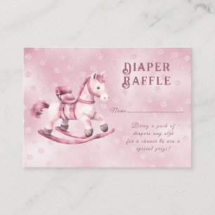 D'accompagnement Carte de boîtier Baby shower à cheval rose