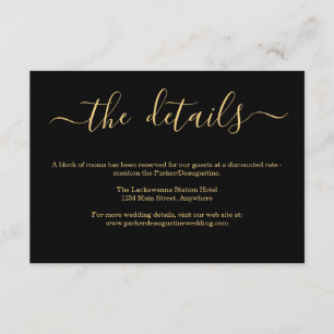 D'accompagnement Carte de boîtier Black & Gold