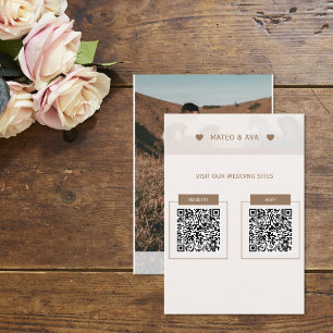 D'accompagnement Carte de boîtier Cd Mariage QR Photo Chevaux Natur
