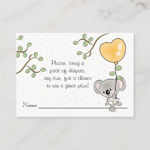 D'accompagnement Carte de boîtier de billet Koala Diaper