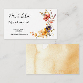 D'accompagnement Carte de boîtier de billet pour les Fleurs sauvage