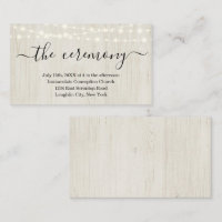 Carte de boîtier de cérémonie mariage - Simple