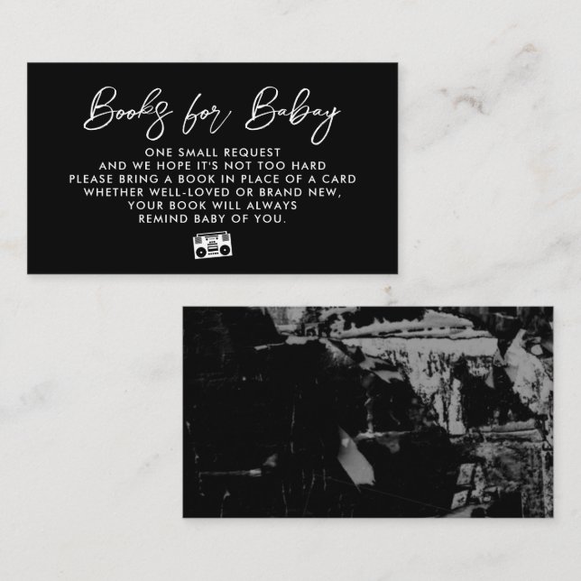 D'accompagnement Carte de boîtier de demande de réservation Hip hop (Devant / Derrière)