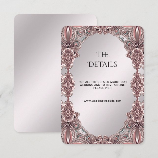 D'accompagnement Carte de boîtier de détail rose (Devant / Derrière)