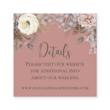 Carte de boîtier de Mariage romantique Blush
