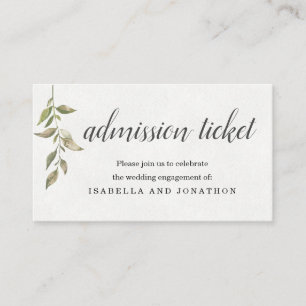 D'accompagnement Carte de boîtier de ticket d'entrée d'aquarelle