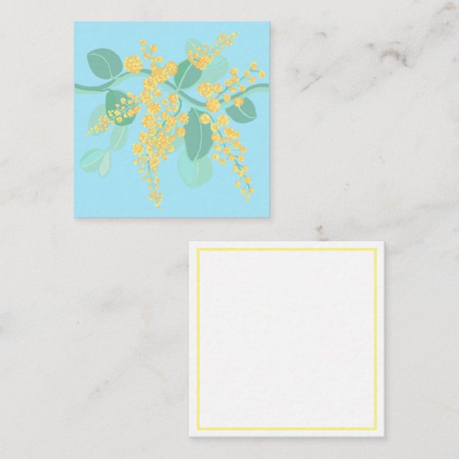 D'accompagnement Carte de boîtier de wattle australien (Devant / Derrière)