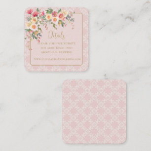 D'accompagnement Carte de boîtier du Mariage floral Flush Spring Dé