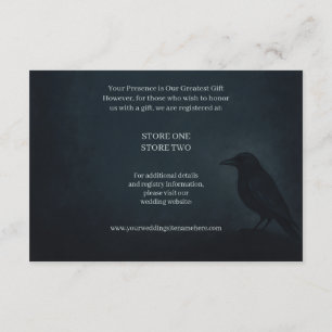 D'accompagnement Carte de boîtier du Mariage Gothic Raven