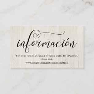 D'accompagnement Carte de boîtier du site Web Mariage de calligraph