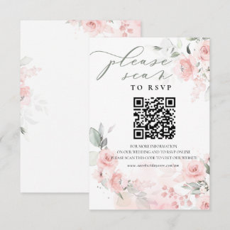 D'accompagnement Carte de boîtier du site Web mariage QR Code RSVP 