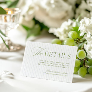 D'accompagnement Carte de boîtier du site Web Mariage Sage Green & 
