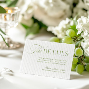 D'accompagnement Carte de boîtier du site Web Mariage Sage Green &