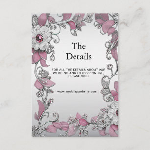 D'accompagnement Carte de boîtier en plastique blanc rose