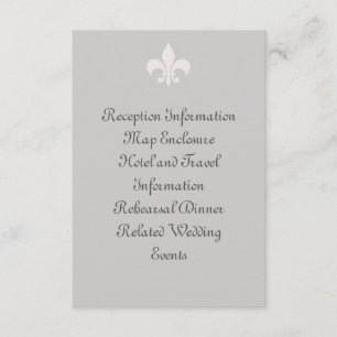 D'accompagnement Carte de boîtier Fleur de Lise en gris fumée
