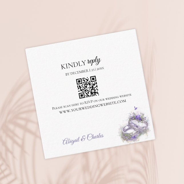 D'accompagnement Carte de boîtier lilas moderne (Créateur téléchargé)