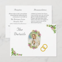 Carte de boîtier Mariage catholique Vierge Marie