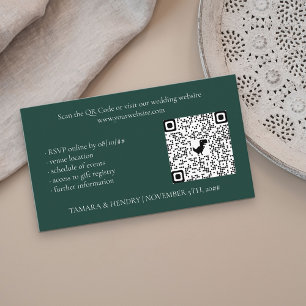 D'accompagnement Carte de boîtier Mariage de code QR RSVP en ligne
