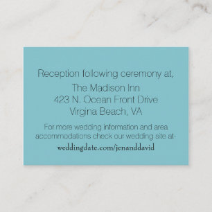D'accompagnement Carte de boîtier Mariage de sable turquoise
