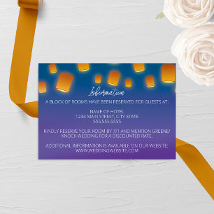 D'accompagnement Carte de boîtier Mariage pour lanternes lumineuses