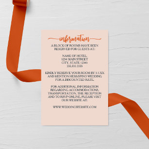 D'accompagnement Carte de boîtier minimaliste Mariage Marigold
