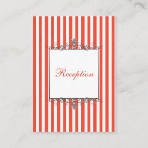 D'accompagnement Carte de boîtier Orange White Silver Stripes
