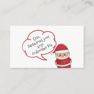 D'accompagnement Carte de boîtier personnalisée Père Noël