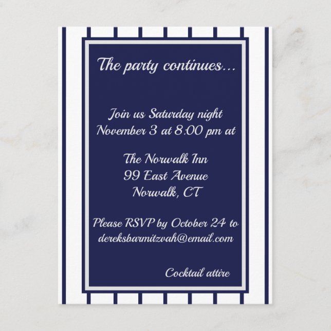 D'accompagnement Carte de boîtier Pinstripes Baseball (Devant)