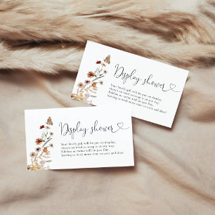 D'accompagnement Carte de boîtier pour Baby shower Fleur sauvage mi