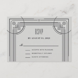 D'accompagnement Carte de boîtier RSVP de cadre de décoration moder