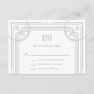D'accompagnement Carte de boîtier RSVP de cadre de décoration moder