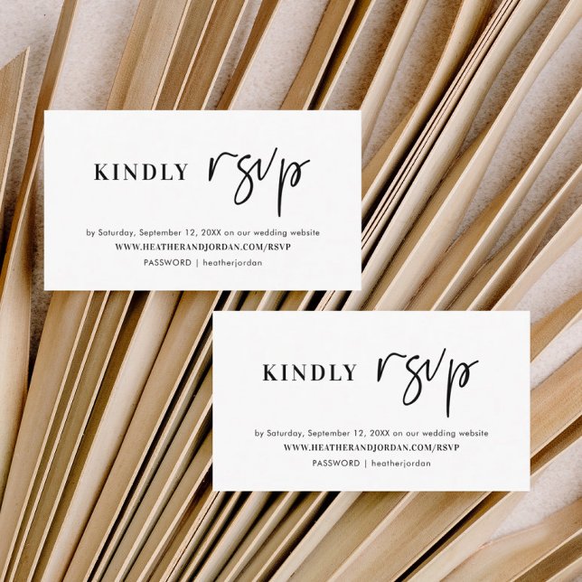 D'accompagnement Carte de boîtier RSVP de réponse Mariage moderne (Créateur téléchargé)