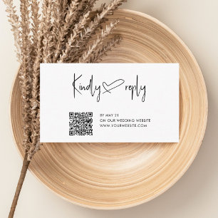 D'accompagnement Carte de boîtier RSVP du code QR du Mariage de coe